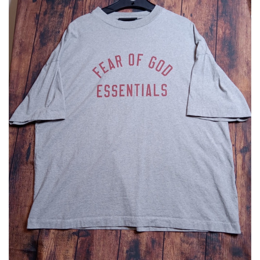 Essentials Fear of God Men's Short Sleeve T-Shirt Gray Large (Fits 2XL)
